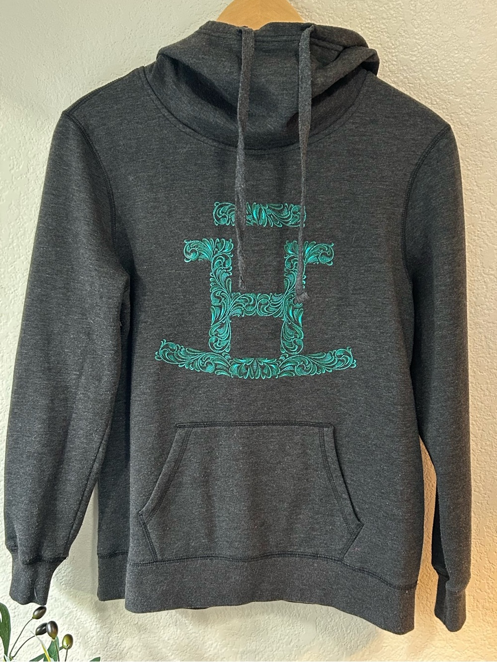 Rocking Bar H Ranch Women's Charcoal‎ Gray Hoodie